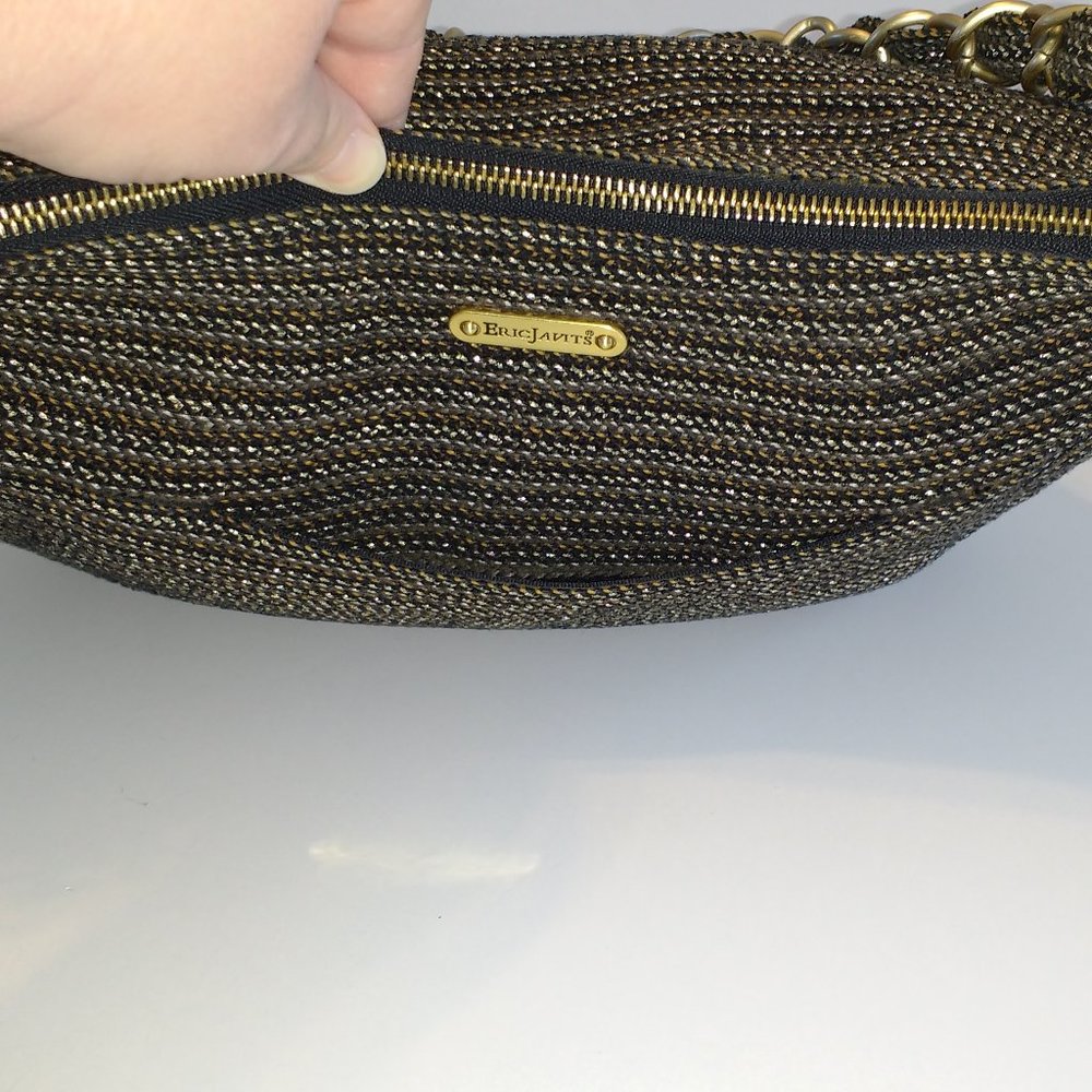 *Eric Javits New York Shenia woven neutral fabric gold chain shoulder bag - Picture 5 of 12